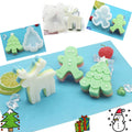 Wholesale DIY 3D Christmas Decorative Tree Gingerbread Man Deer Hand Custom Silicone Candle Mold