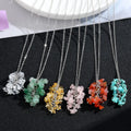 Unique Charm Necklace Jewelry Wholesale Colorful Irregular Small Natural Stone Pendant Necklace