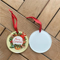 MDFSUB DIY 3'' Round Sublimation Blank Acrylic Ornaments Christmas Tree Circle Hanging Ornament Sublimation Acrylic Ornaments