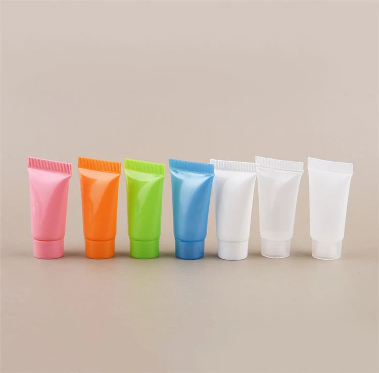 IBELONG White Clear Blue Green Empty 5ml Soft PE Plastic Cosmetic Hand Cream Soft Tube Pink Packaging