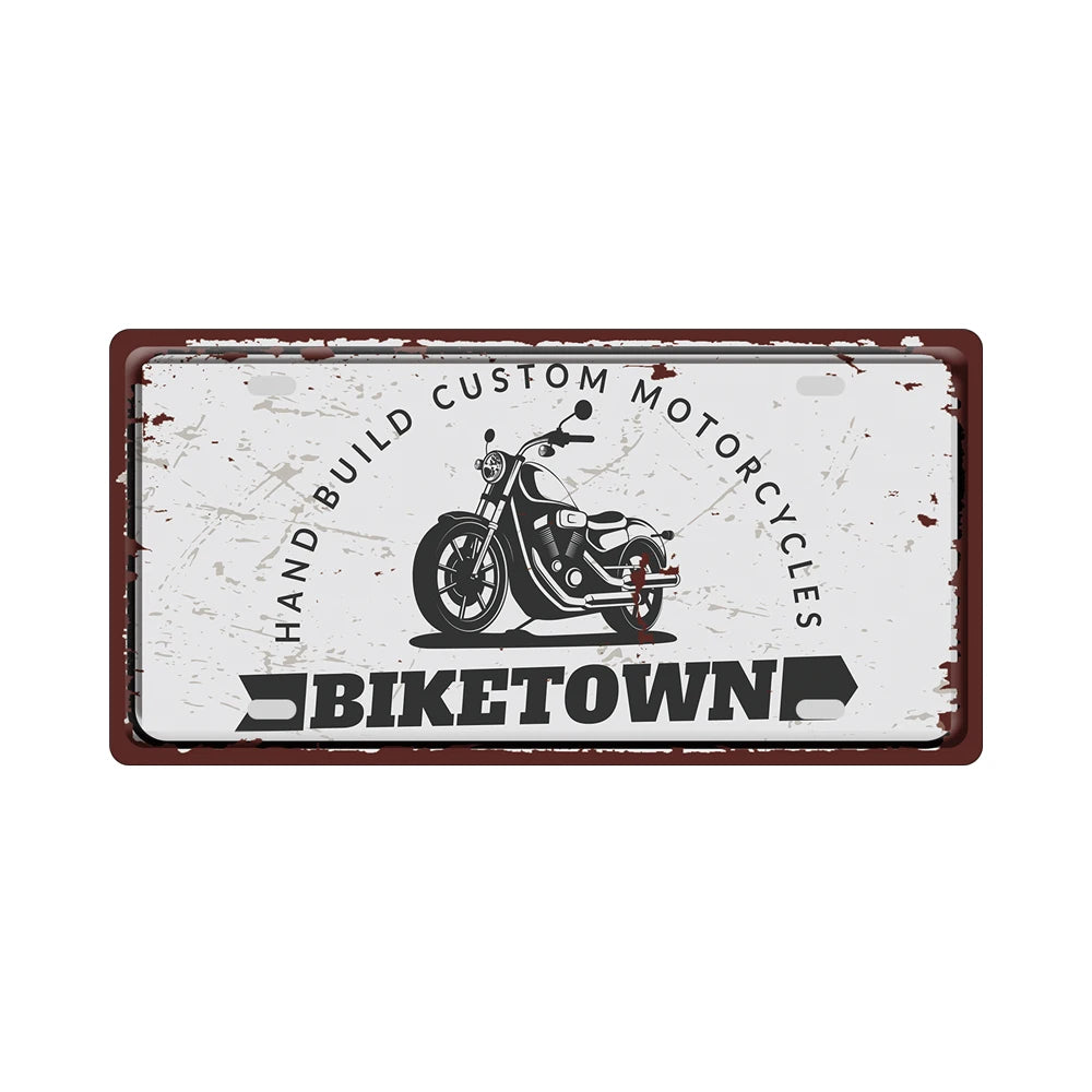 Dark Rider Motorcycle Metal Sign Retro Wall Decor Auto Garage Bar Man Cave Vintage Metal Wall Art Poster pin up Tin Signs