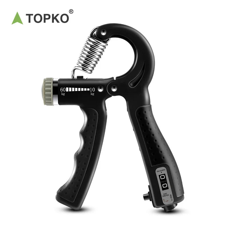 TOPKO Popular Adjustable Strengthener with Counter for Workout Gym Homeuse Fitness Finger Hand Grip