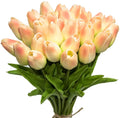 30PCS Artificial Tulips Flowers Real Touch Faux PU Tulip Bouquet Latex Flowers for Wedding Party Office Home Decoration