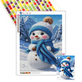 Hot Selling 5d Diy Animal Diamond Painting Cute Smiling Snowman in Winter AB Diamond Full Drill Custom Diamond Painting Sets