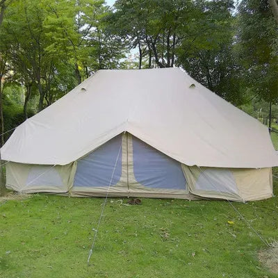 2024 Luxury Emperor Bell Tent 8-10 Person Cotton Canvas Outdoor Camping Glamping Tent with 7m Steel Frame for Events