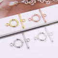 Gold Plated 925 Sterling Silver OT Toggle Clasp for Beaded Necklace Bracelet Accessories