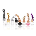 12ml Simple Transparent Glass Perfume Car Bottle Cylinder Container with Threaded Cap Matte Empty Bottle