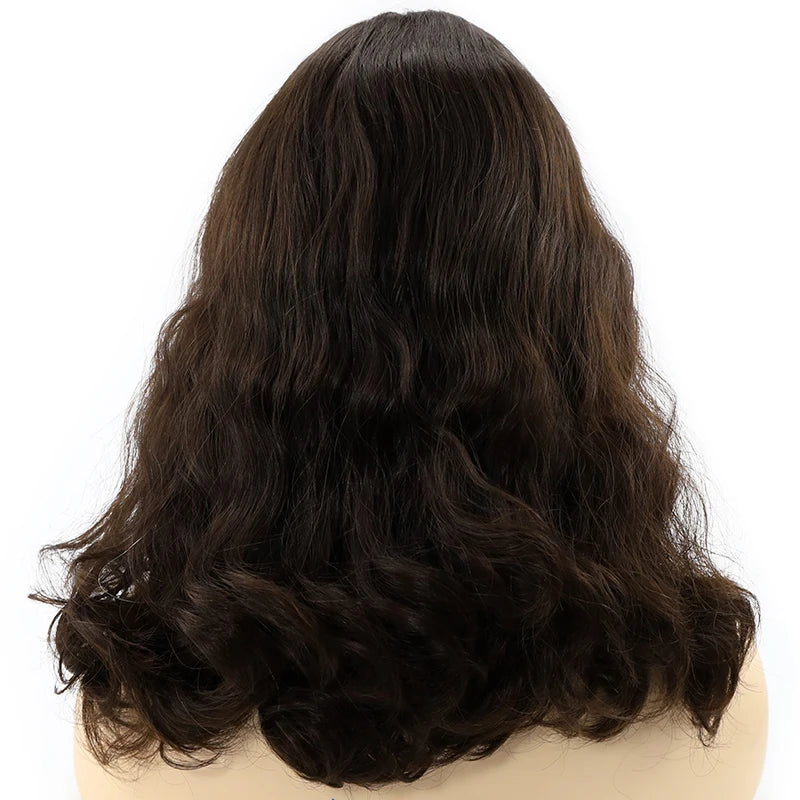 China Jewish Wig Supplier Human European Virgin Hair Small Knots Natural Hairline Brown Kosher Sheitel Wigs Stock