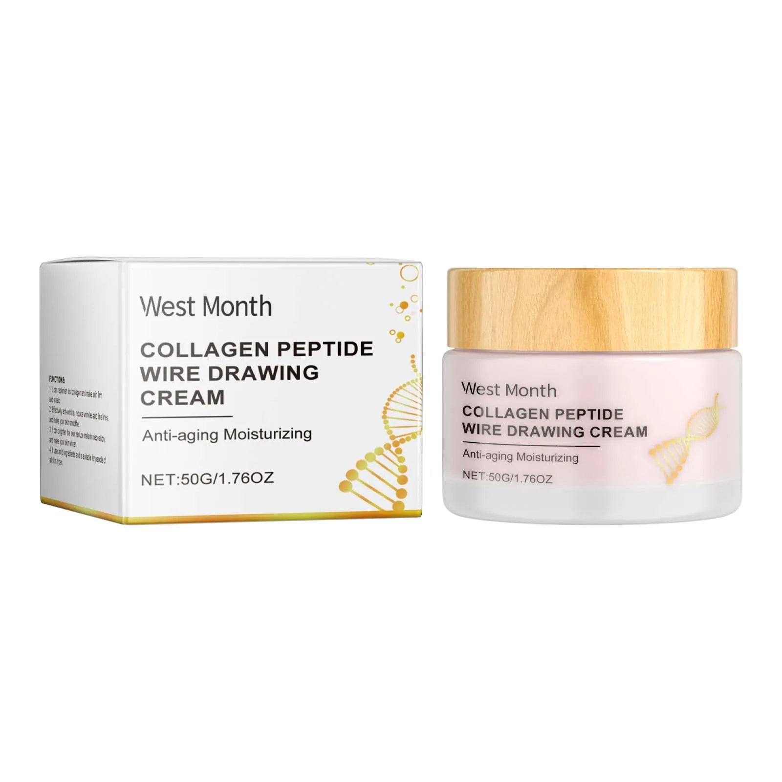 WEST MONTH Skin Care Moisturizing Anti Wrinkle Repair Firming Collagen Peptide Face Cream 50g