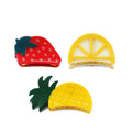 Cute Fruit Shape Hair Claw Clips Strawberry Pineapple Lemon Hair Jaw Clips Boho Hair Accessories Girls Kids Women
