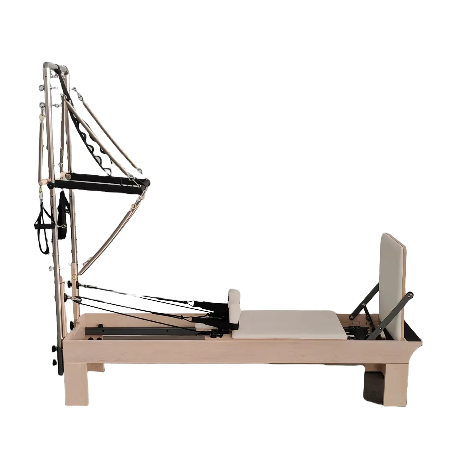 Maple Pilates Reformer Footbar Inside Frame Commercial Grade Also Includes Sitting Box and Jump Board