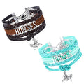 Mustang Equestrian Quarter Horse Trainer Charm Bracelets for Show Jumping Racing Eventing for Arabian Cob Pinto Horses Paint