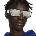 2023 Fashion Outdoor Sports Cycling Sunglasses Y2K Rectangular Sun Glasses Punk Square Sunglasses for Men Women
