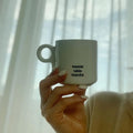Hot Sale Custom Letter Ceramic Mug Coffee Cup