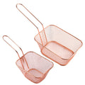 Hot Sale Custom Stainless Steel Mini French Fries Serving Baskets Creative Deep Frying Food Colanders Strainers for Kitchen