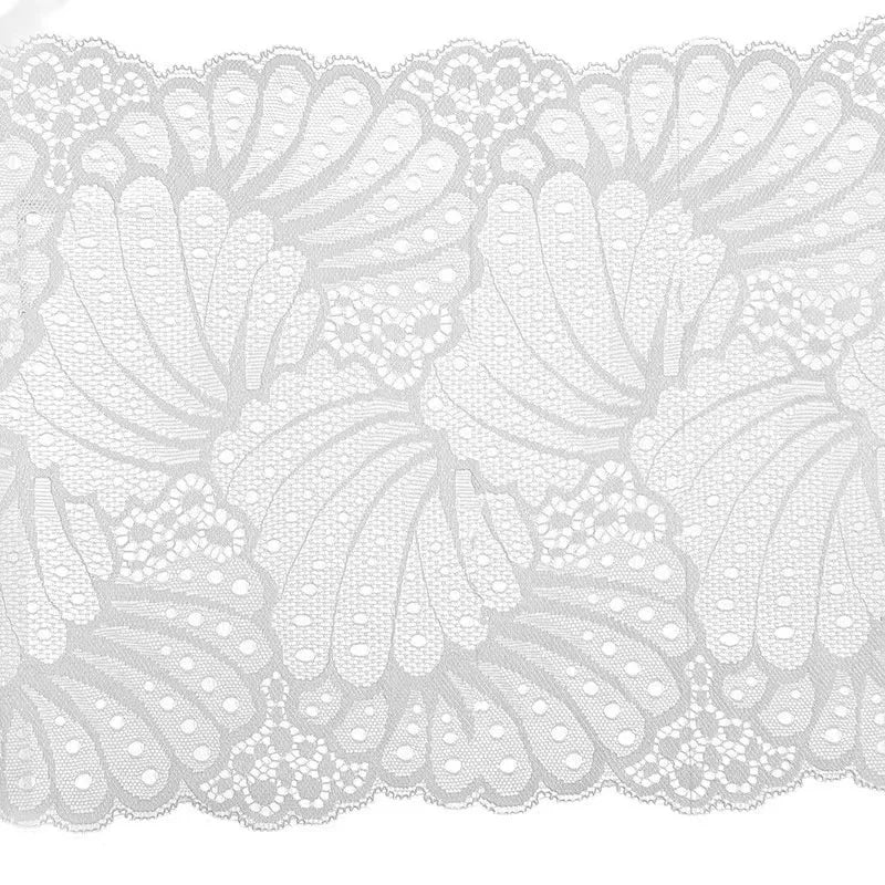 Zeal Fashion Polyester Fringe Vertical Tassels Double Scalloped  Floral Embroidery Lace Trim