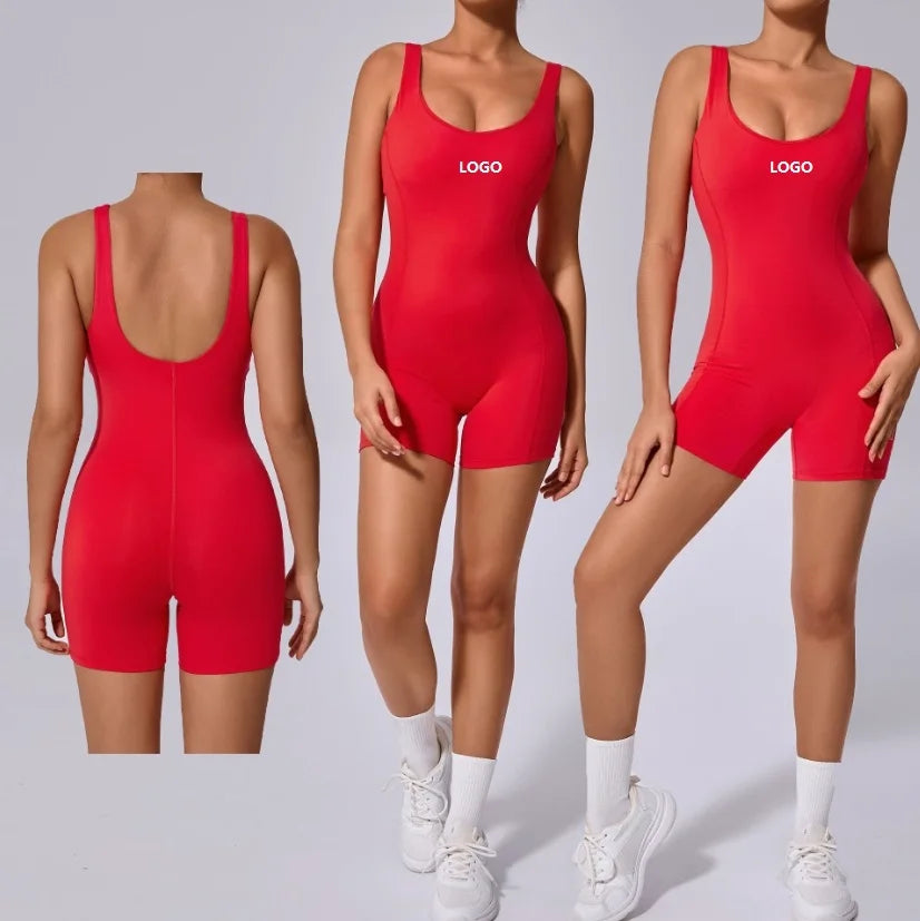 Breathable Bodysuit Yoga Workout Romper Women One Piece Yoga Jumpsuit