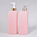 Large Capacity Biodegradable 450ml HDPE Square Plastic Bottle Pressing Washing Package Shampoo and Body Wash Bottle