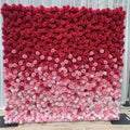 8 by 8 ft Size Floral Gradient Color Bridal Shower All Roses Flower Wall Backdrop for Wedding and Party Decoration