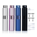 Custom Logo 8ml Aluminum Mini Portable Travel Black Matte Twist up Refillable Perfume Atomizer