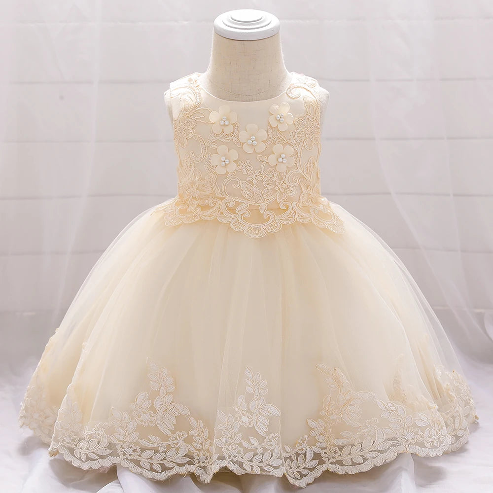 Beautiful Lace Embroidery Kids Dress Chinese Style Plum Blossom Cute Children's Satin Wear Floral Pattern Bow Decoration ODM