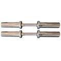 20 Inch Gym Fitness Barbell Bar Dumbbell Handle High Quality Steel Chrome Coated Silver Unisex Anti-Slip 6KG Customizable Logo