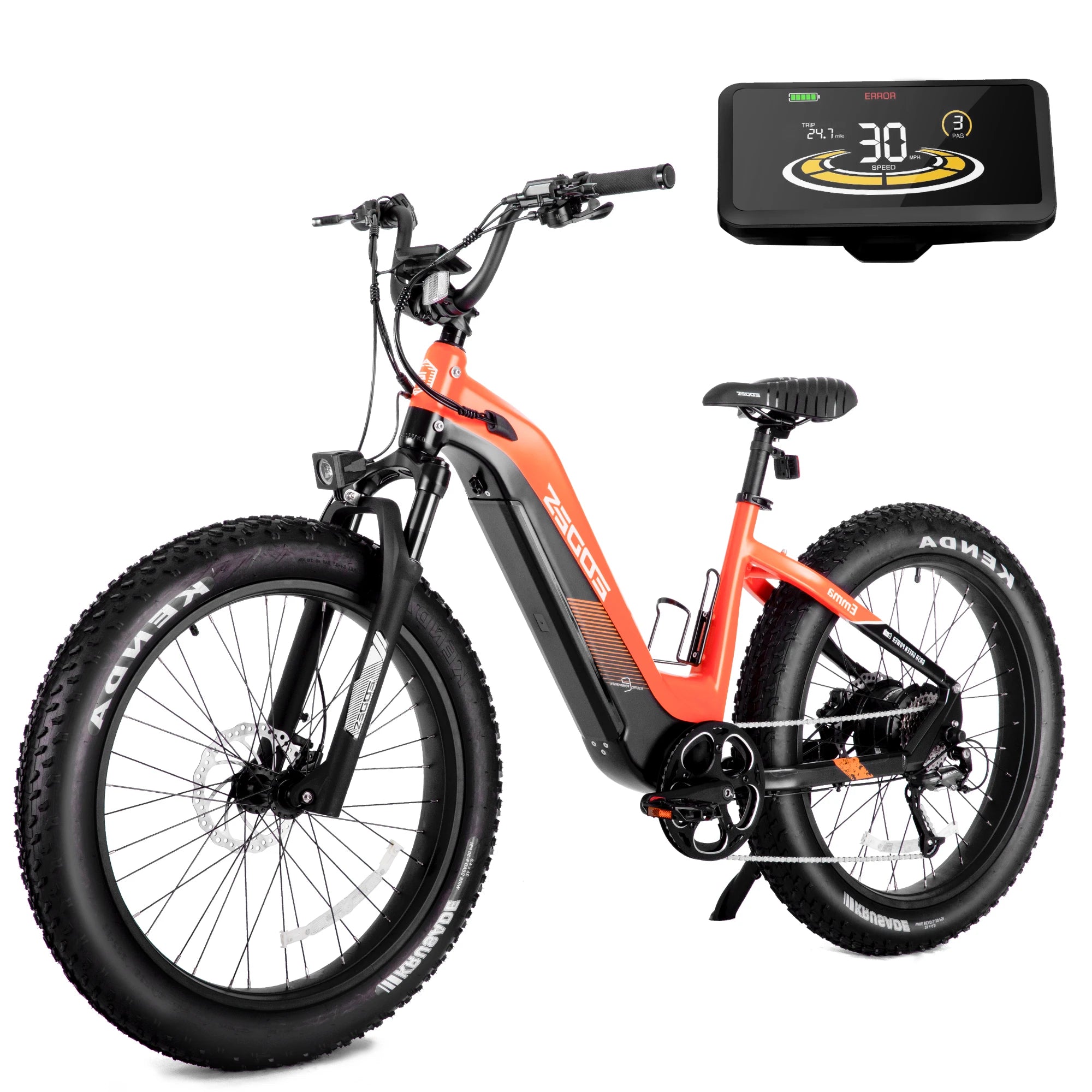 2024 HEZZO Ebike 52V 750W BAFANG Geared Motored 17Ah 50Km/h 100Km Step Thru 26Inch Fat Tire Electric Bike With Torque Sensor