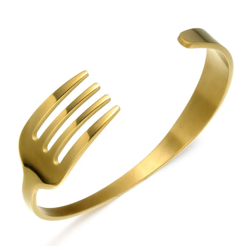 European and American Creative Personality Simple Stainless Steel Fork Bracelet Fashion Jewelry Bracelets