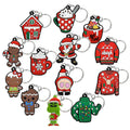 New Fashion Christmas Gingerbread Man Customised 3D Soft PVC Rubber Keychain Key Ring Key Chain Gift for Women