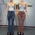 2024 Ins Hot Style Fashion Women 2 Piece Set Bodycon White Body Shaper + Furry High Waist Pile up Pants Lady Sets