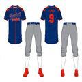 Custom Design Player Uniform Baseball Softball Wear Breathable Anti-Bacterial Quick Dry V-neck Button Baseball Batting Plus Size