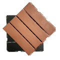 Outdoor Patio Floor Wooden Design  Plastic Modular InterIocking Assembled Outdoor Decking Black Color  Ground  Tiles