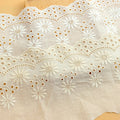 Manufacturers Wholesale Cotton Embroidery Lace Trim for Children's Clothing Eyelet Cotton Trimming Lace 14cm Width
