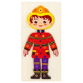 Customize Design Kindergarten Social Roles Funny 3D Plywood Grasp Jigsaw Puzzle Educational Career Learning Toys for Boys Girls