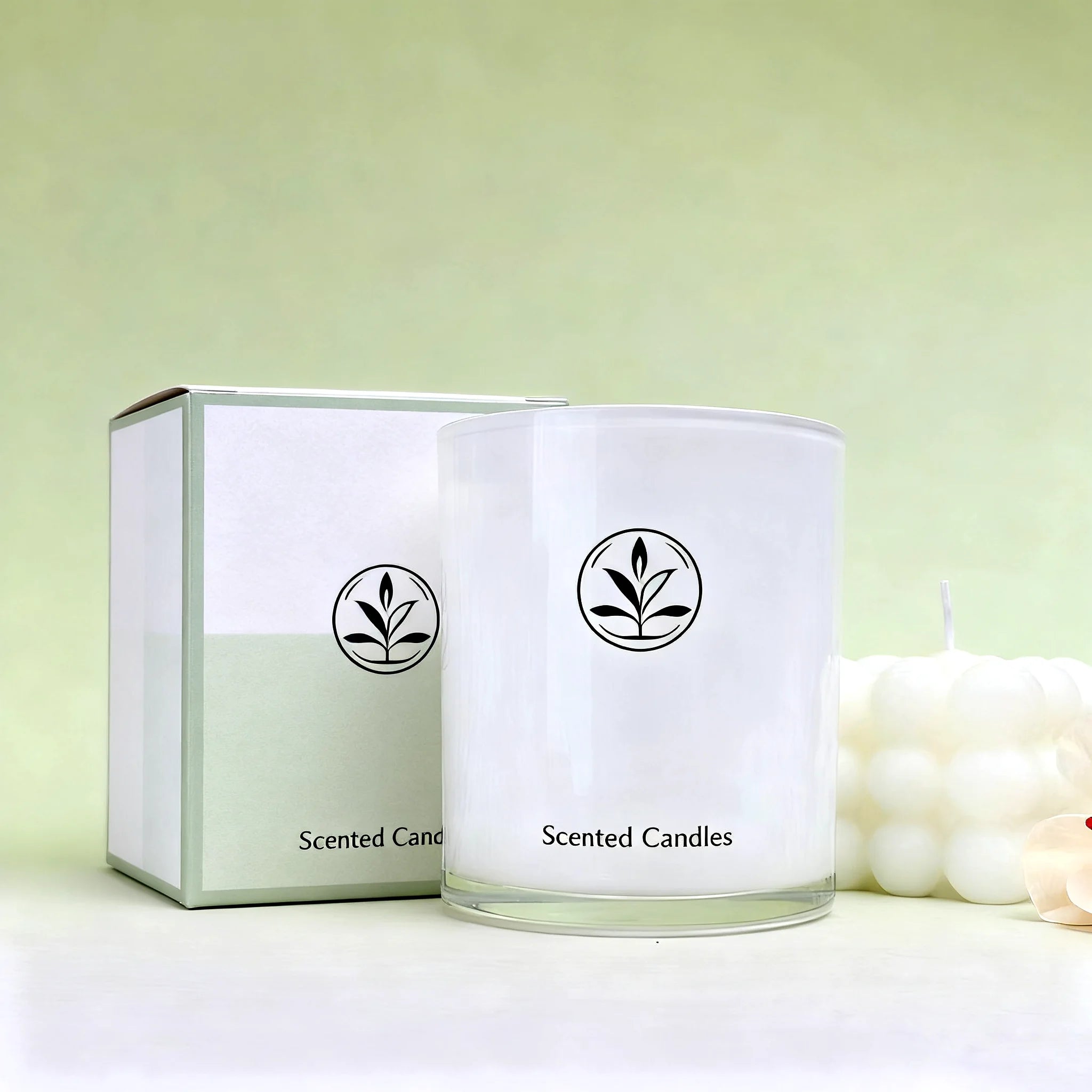 Colored Empty 13oz 400ml Glass Candlestick Cup Jars with Lid Cylinder Scent Candle Holders for Home Decoration with Packing Box