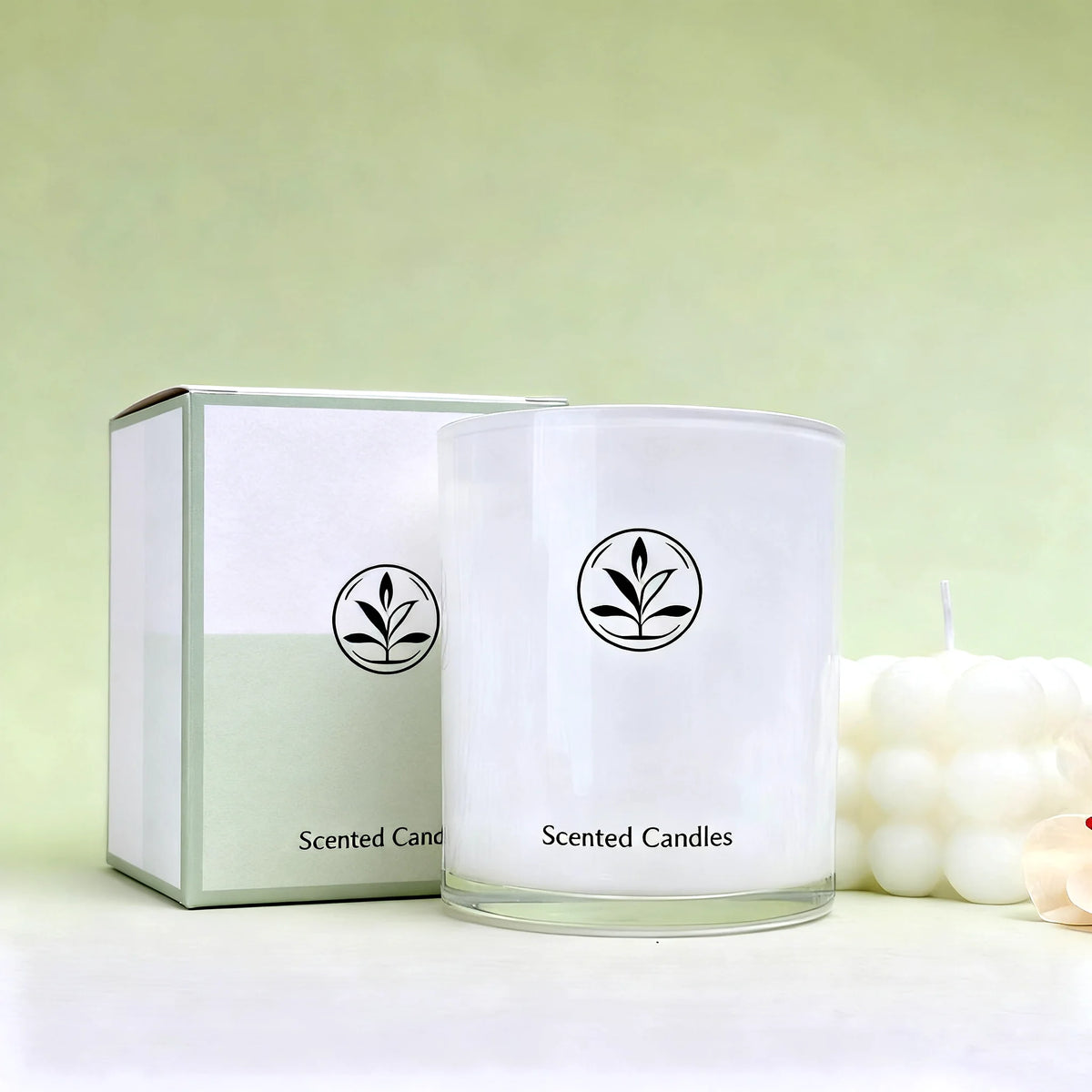 Colored Empty 13oz 400ml Glass Candlestick Cup Jars with Lid Cylinder Scent Candle Holders for Home Decoration with Packing Box
