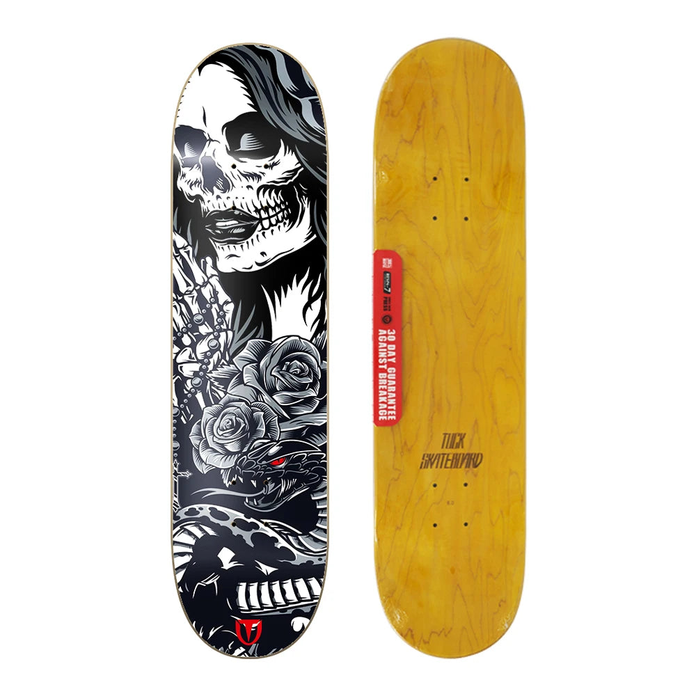 7 Ply Canadian Maple Wood Skate Boards Colored Skateboard Deck Custom Shape