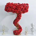 EG-S088 Artificial Red Flower Table Centerpieces Wedding Decorations Flower Row Arrangement Party Supplies Decorations Wedding