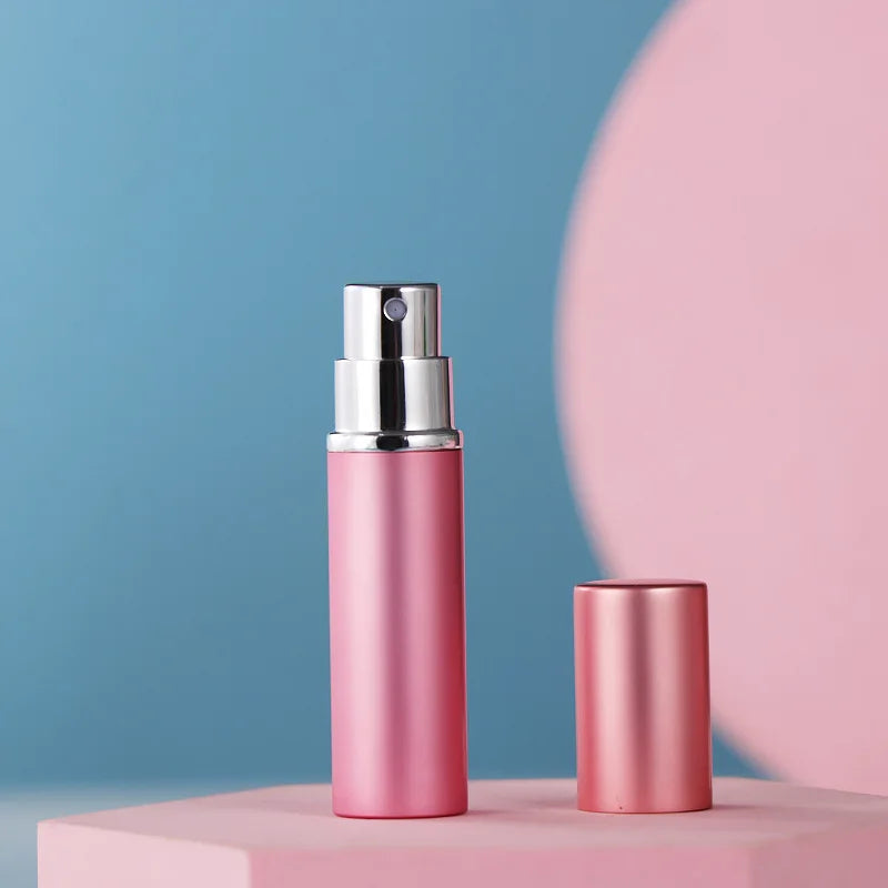 5ml Pocket Size Aluminum Perfume Bottle Glass Perfume Sample Travel Portable Spray Bottle