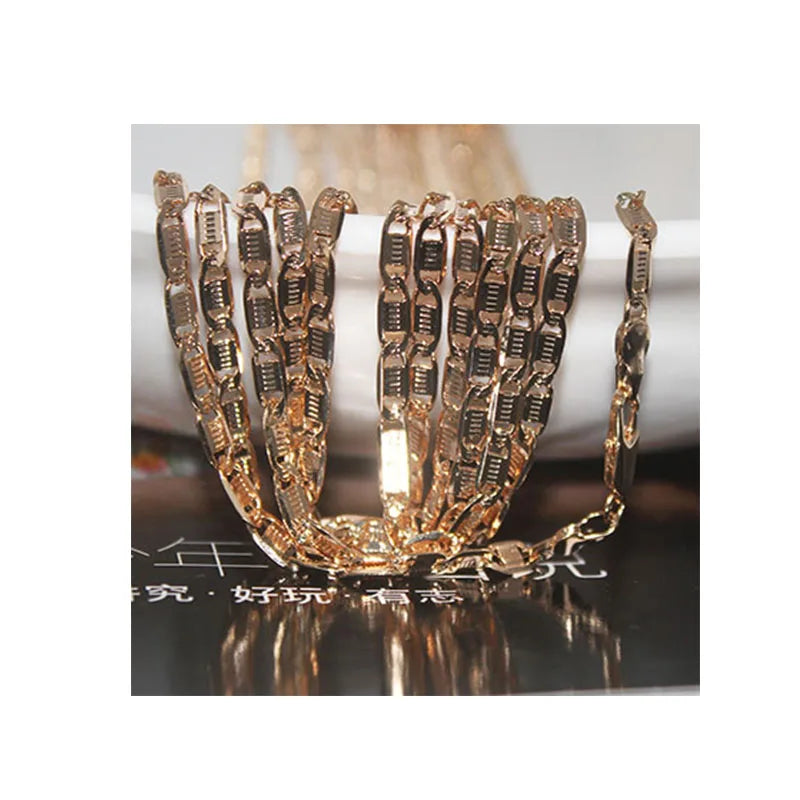 BMZ 2025 Vacuum Plating Unisex Quintuplets Necklace in 45*0.4CM 2020 Figaro Chain New Arrivals Box Special Good Quality Necklace