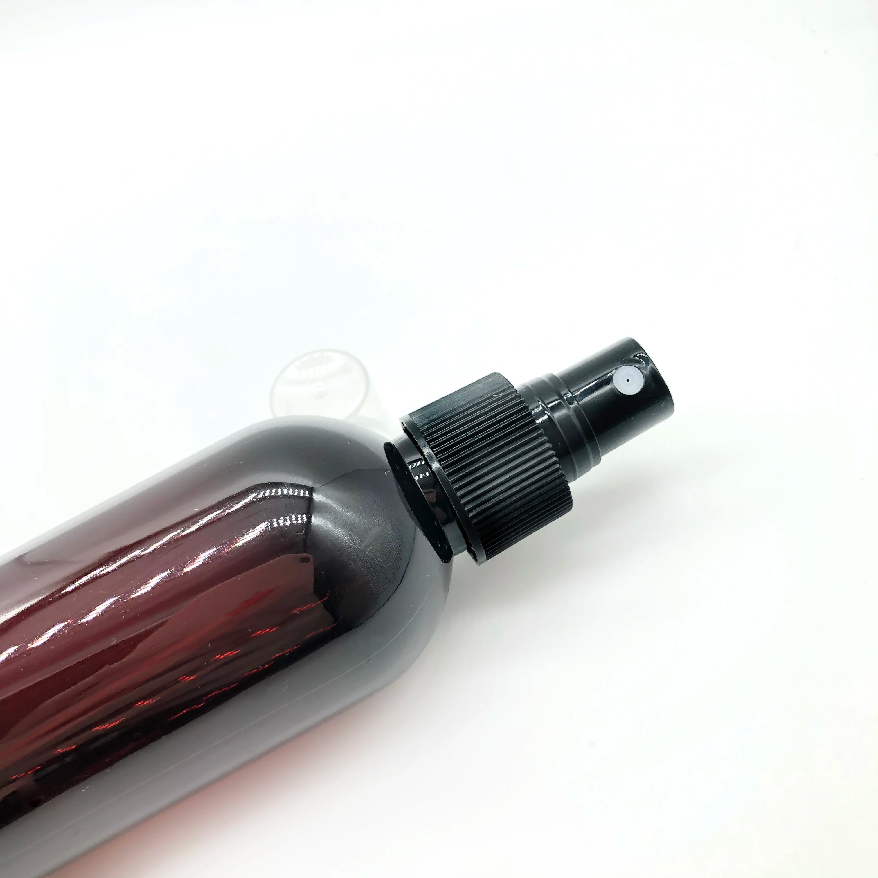 FREE SAMPLES Body Black Ribbed Closure Fine Mists Prayer Fragrance Plastic Pump Spray for 250ml Amber Bottle