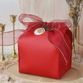 Luxury PU Leather Weeding Candy Boxes Gift Storage Bag Ribbon Souvenir Wedding Candies Basket Gifts for Guests