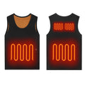 Custom Logo Unisex Sleeveless  Inner Wear Heated Vest Electric Heated Underwear Top for Men Women