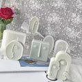 J1152 Plaster Ornament Making Portrait Sculpture Abstract Face Aromatherapy Candle Mould Nordic Design Face Silicone Candle Mold