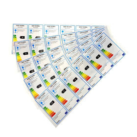 Self Adhesive Custom Household Electrical Appliances Energy Consumption Level Stickers Waterproof Logo Stickers Custom Printing