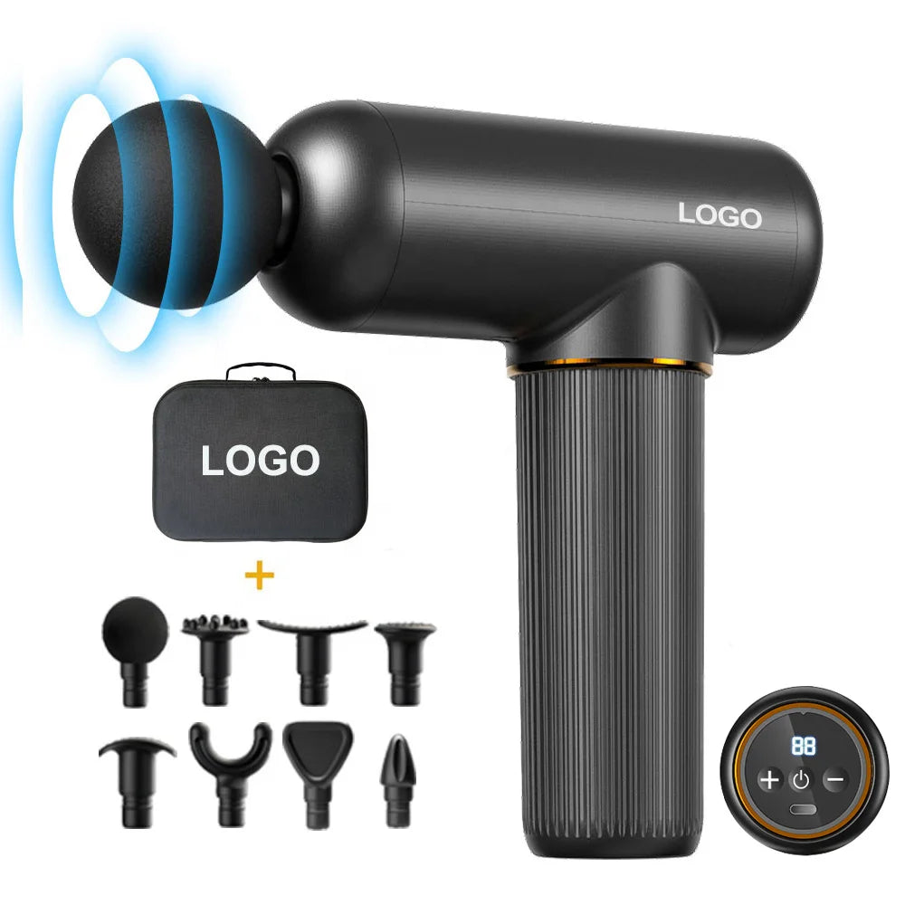 High Quality Fascial Body Deep Muscle Massage Gun for Sports Fitness 8 Heads Vibration Massager