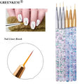 3PCS/Set 3D Tips DIY Acrylic UV Gel Brushes Drawing Design Girl Manicure Painting Tool Brushl Art Line Nail Painting
