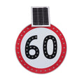 24 Hours Continuous Working Solar Power LED Flashing Traffic Signs
