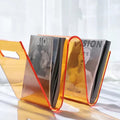 Modern W-Type Transparent Acrylic Bookshelf for Kids Double-Tiered Home Bedroom Study Decorative Storage Rack