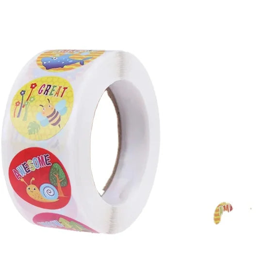 Custom Printed Self-Adhesive Vinyl Cartoon Logo Sticker Roll Cute Different Shapes for Craft Use for Craft Projects Stick-Ups